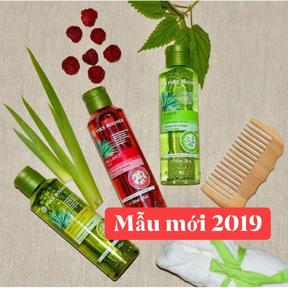 GIẤM XẢ TÓC YVES ROCHER RINSING VINEGAR 150ML CÁC MÙI: CHÙM NGÂY - MÂM XÔI - TẦM MA