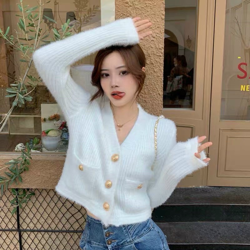 ÁO LEN CADIGAN LÔNG THỎ CÚC ĐỒNG | BigBuy360 - bigbuy360.vn