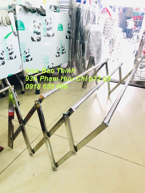 Giàn phơi đồ thông minh co giãn Prota inox 304, nhiều size 80-150cm