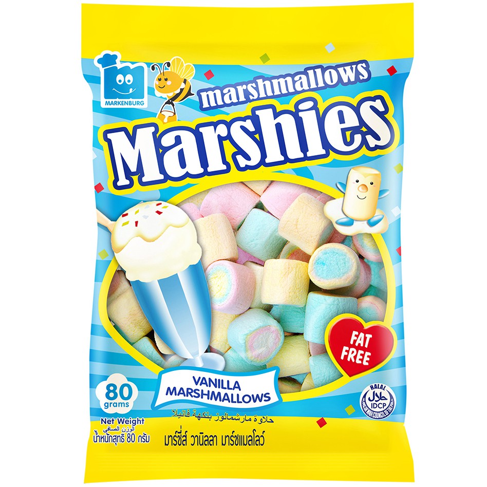 Kẹo Bông Gòn Marshmallow Marshies Hương Vani (gói 80g)