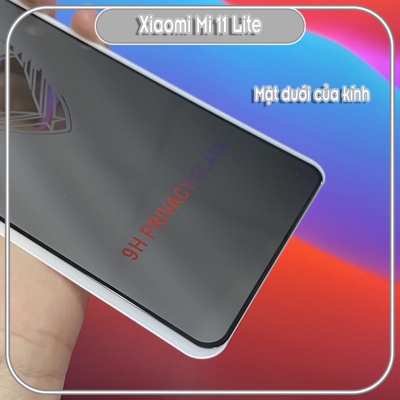 Kính cường lực cho Xiaomi Mi 11 Lite 4G - 5G - NE chống nhìn trộm full viền đen