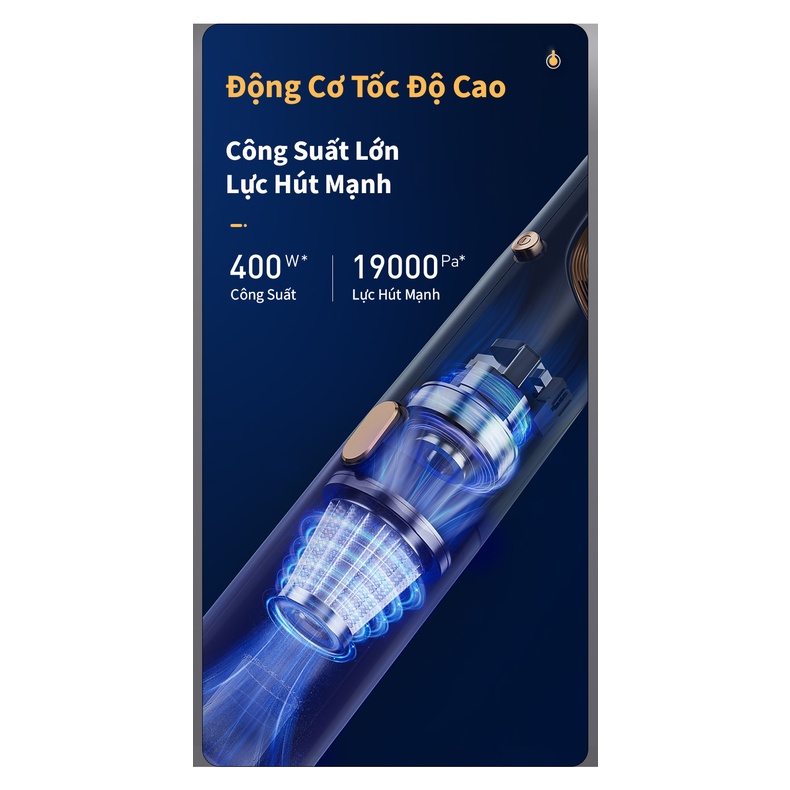 Máy hút bụi lau sàn 2 trong 1 Thương hiệu Tsuki TS-LF-20 lực hút 19000pa hút sạch bụi bẩn, bộ lọc HEPA bảo hành 12 tháng