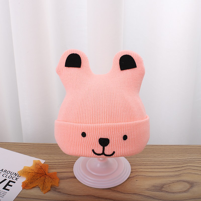 Nón len tai gấu dễ thương