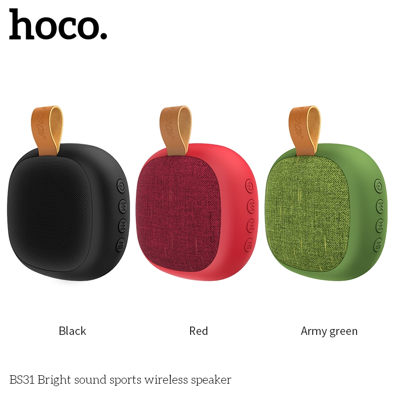 Loa Bluetooth Không Dây Hoco. BS31 V4.2 500mAh Siêu Bass - Cực Đẹp, Nhỏ Gọn, Pin Trâu