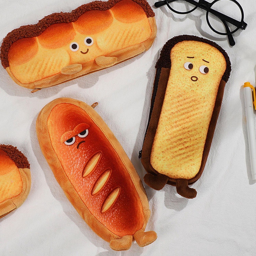 Bóp Viết Cỡ Lớn In Hình Bánh Mì Sáng Tạo MIHAN1