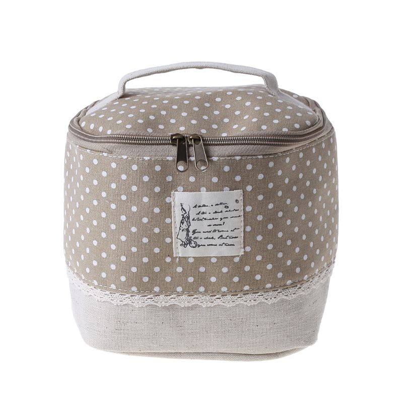 Hộp Đựng Đồ Trang Điểm Bằng Vải Lanh Đa Năng