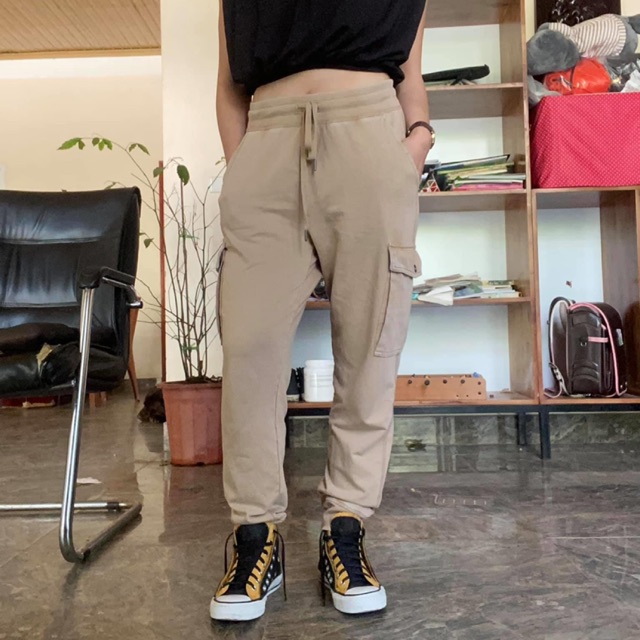 Quần joger cotton da cá hàng chuẩn đẹp size S