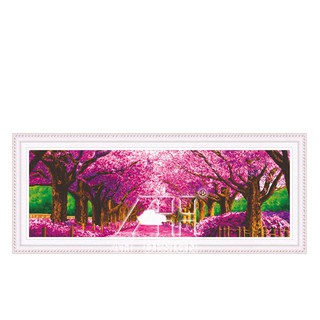 Tranh thêu chữ thập Rừng cây tím < 51421 > chưa thêu