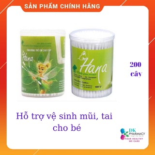 Bông Tăm Trẻ Em Cao Cấp Hana Hộp 200 Cây