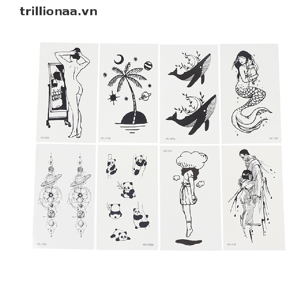 Hình Xăm Dán Tạm Thời Họa Tiết Hành Tinh / Hoa Độc Đáo