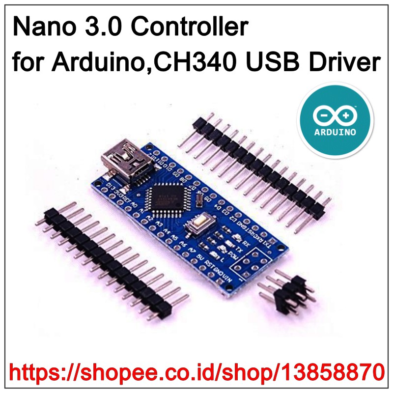 Bộ Điều Khiển Nano V3.0 Cho Arduino Atmega328p 16mhz Ch340 Usb Driver