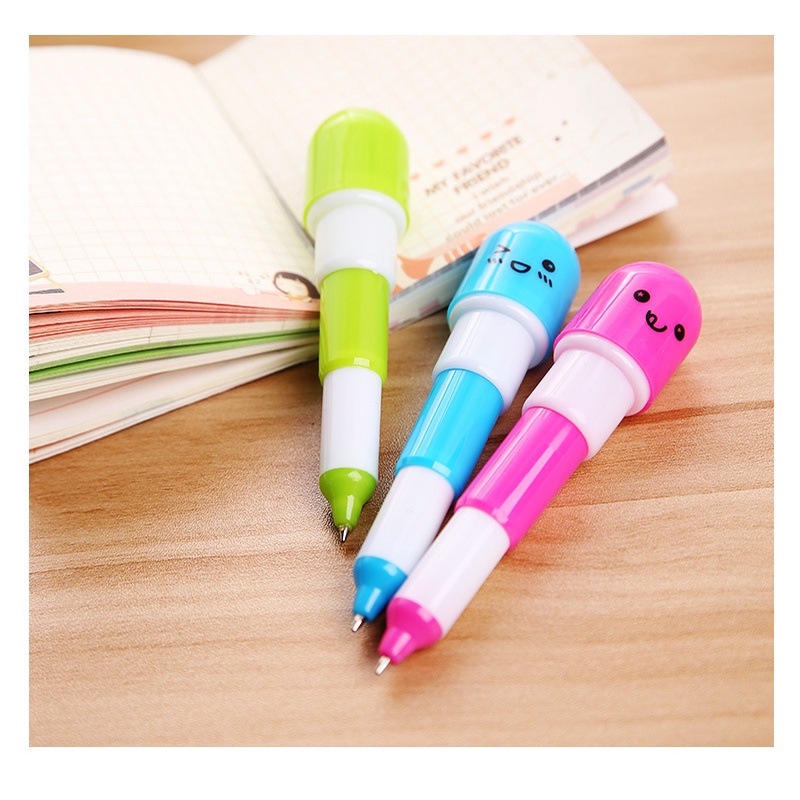 Bút bi mực xanh hình viên thuốc, sỉ lẻ đồng giá BB07