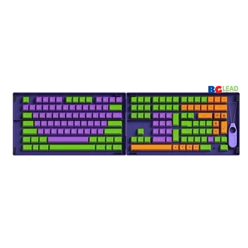 Bộ keycaps bàn phím cơ AKKO Keycap set EVA-01 (PBT Double-Shot/ASA profile/158 nút) - Mai Hoang phân phối toàn quốc