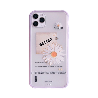 Ốp Lưng Tpu Matte Họa Tiết Hoa Cúc Dễ Thương Cho Iphone 11 12 11promax 8plus Xs Se X