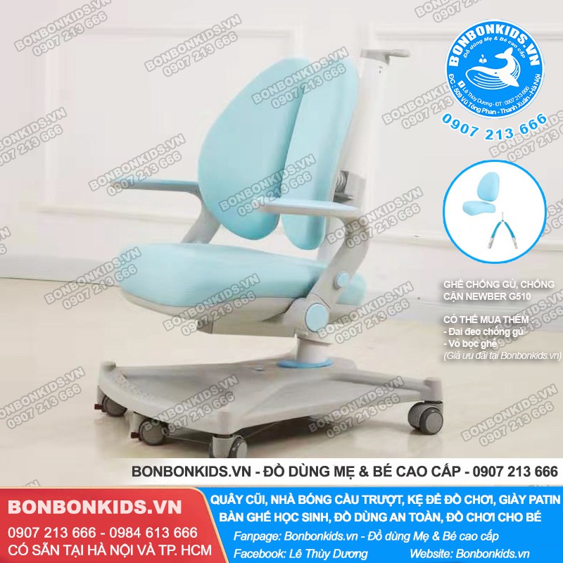 Bộ Bàn Ghế Học Sinh Chống Gù Cao Cấp Newber G510 ( Ghế mới tay gập, 2 lưng) | BigBuy360 - bigbuy360.vn