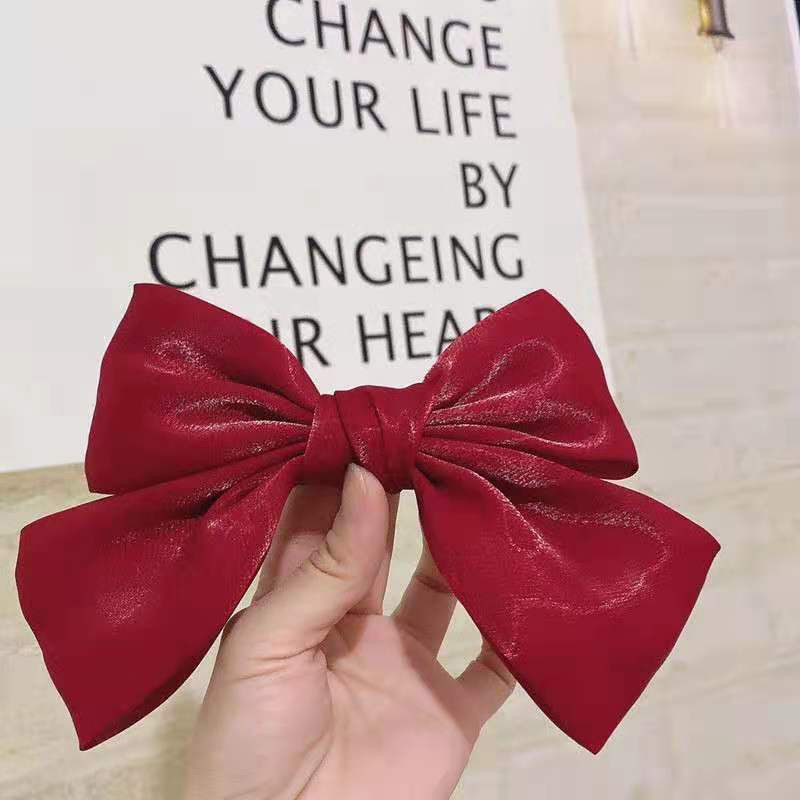 Dây buộc tóc/kẹp tóc nơ ruy băng cỡ lớn thời trang Hàn Quốc