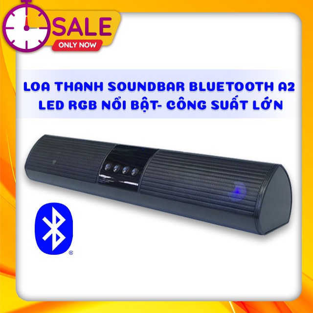 Loa Thanh Bluetooth Gaming Soundbar A2 Để Bàn Công Suất Lớn Dùng Cho Máy Vi Tính PC, Laptop, Tivi - Có Đèn Led RGB