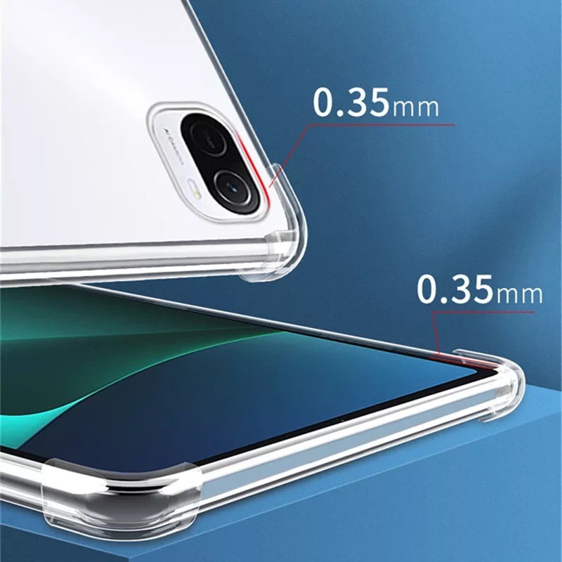 Ốp lưng Xiaomi Mi Pad 5 / Mi Pad 5 Pro dẻo trong suốt lồi 4 góc chống va đập mạnh ôm khít máy lâu ố vàng
