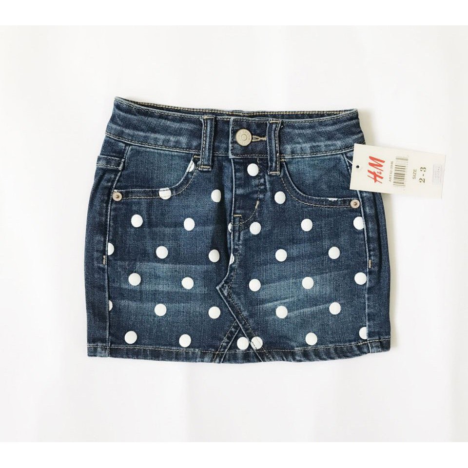 Váy Jean H&M Chấm Bi Màu Đậm