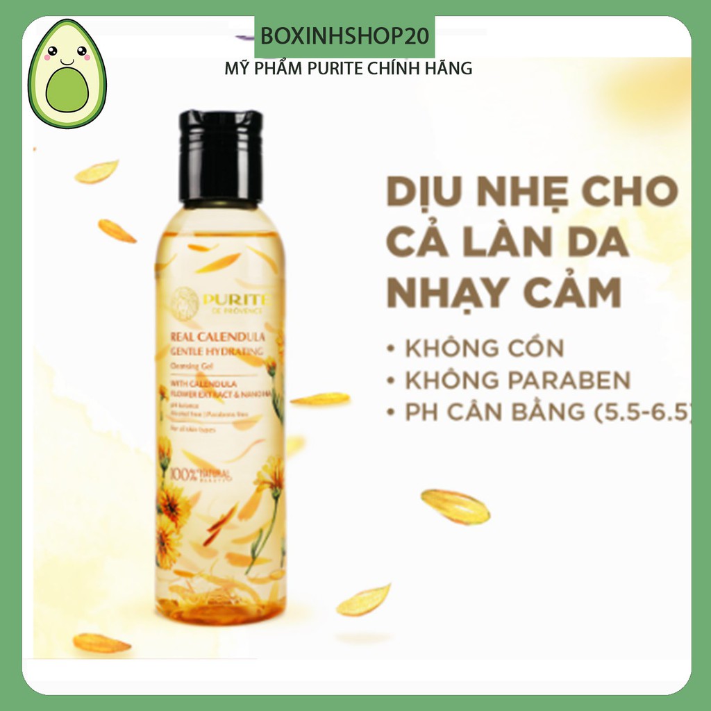 SALE TẾT - Nước Cân Bằng Hoa Cúc Calendula Dưỡng Ẩm Và Làm Dịu Da Purité 150ml