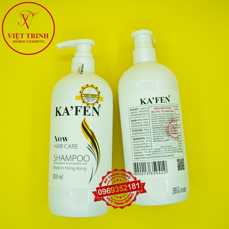 [KAFEN CHÍNH HÃNG] Dầu Gội Biotin Kafen Ngăn Rụng Tóc Cho Nam Nữ 800ml |Cặp Dầu Gội + xả Kafen Siêu Thơm Siêu Mềm Mượt