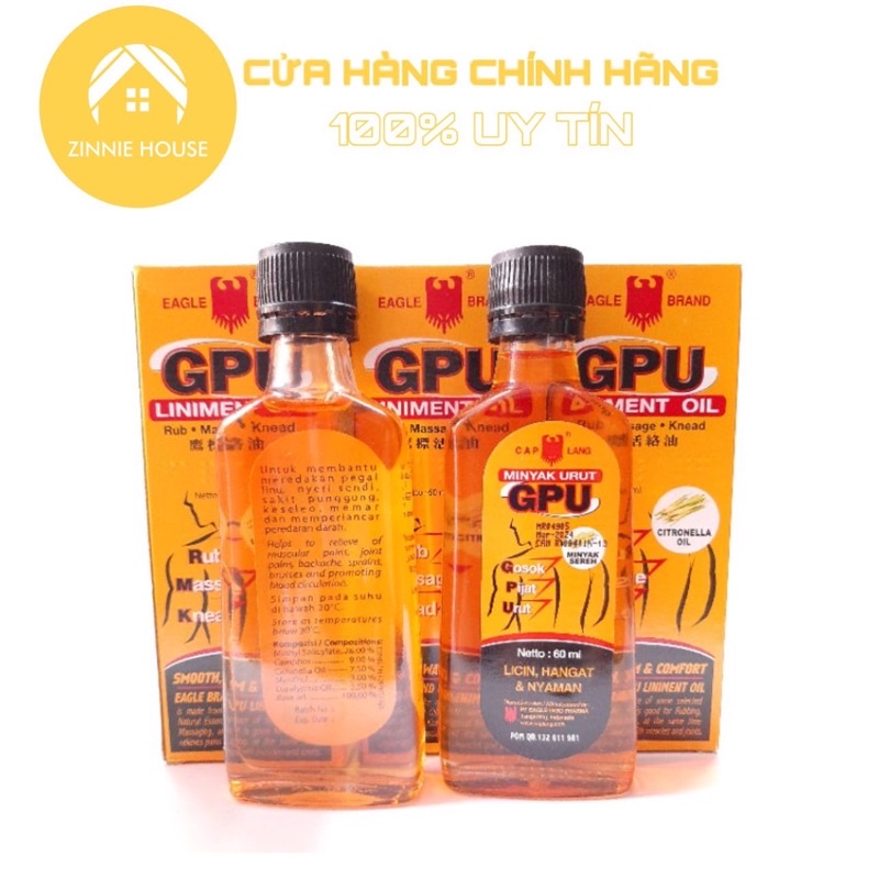 Dầu xoa bóp MINYAK URUT GPU Thái Lan 60ml