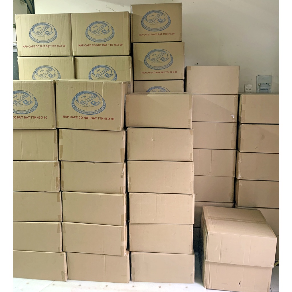 GIÁ SỈ Thùng/1000cNắp Ly Giấy F90 & F80 NẮP NÚT BẬT, NẮP ĐEN, NẮP CẦU, NẮP BẰNG.