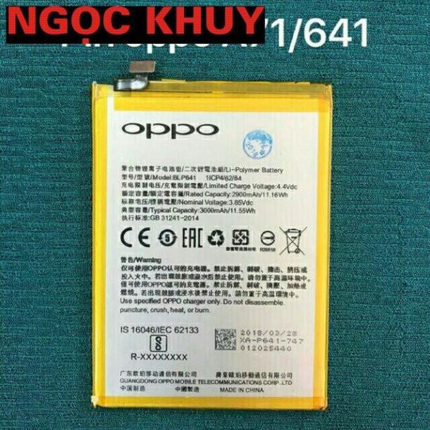 Pin điện thoại Oppo A71 ( BLP 641) 3000 mAh bảo hành 3 tháng- ZIN NEW