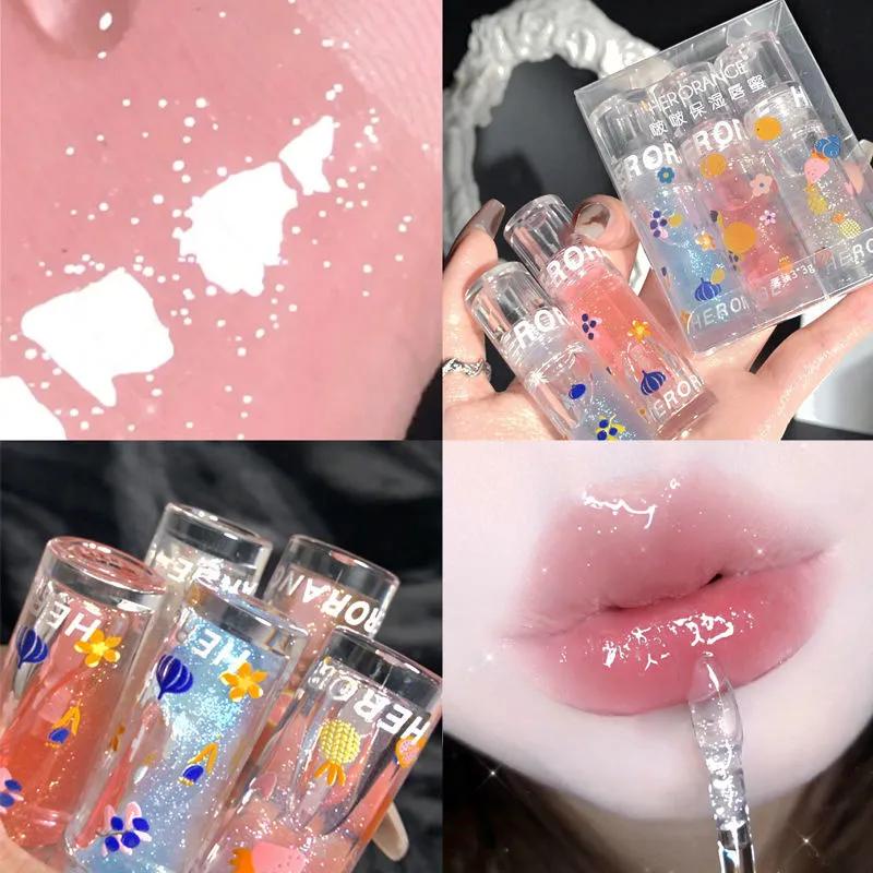 Son Dưỡng Bóng HERORANGE Mềm Môi Bo Bo Lip Gloss Soft Milk Stick Lip Oil