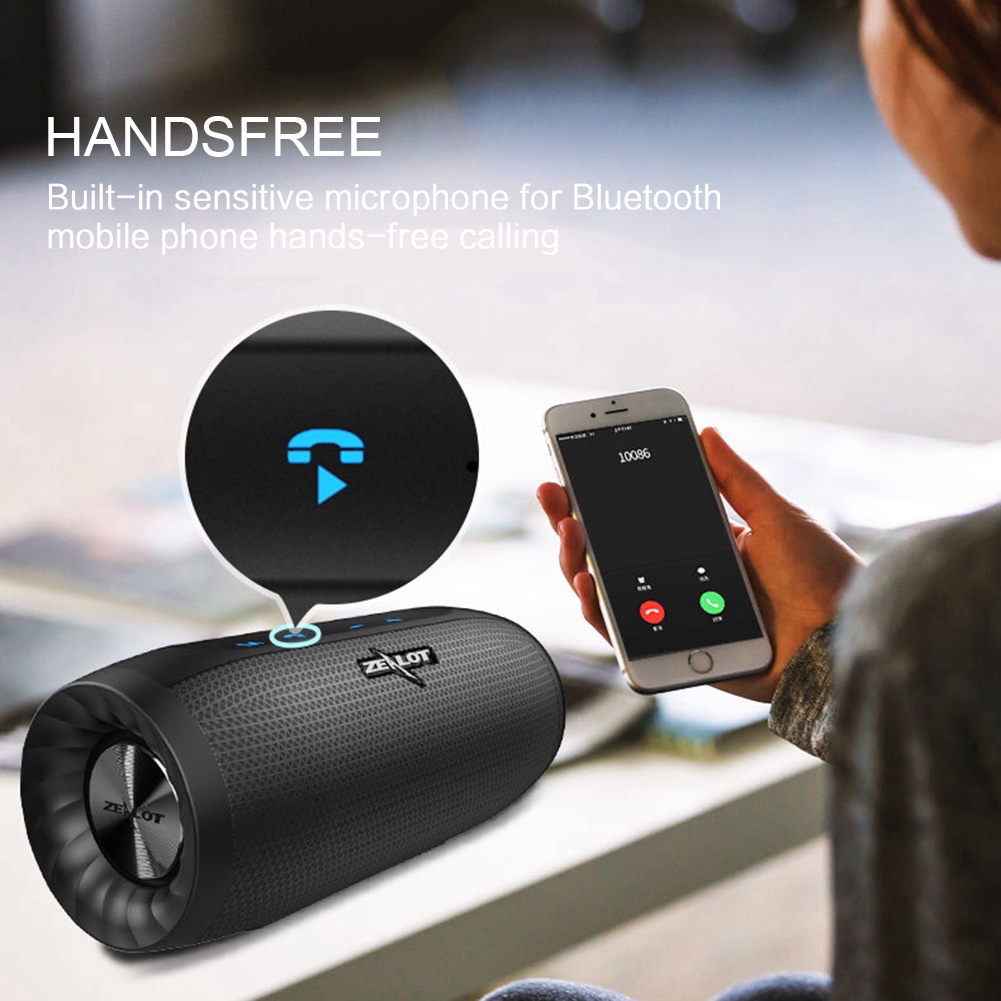 ZEALOT S16 Portable Wireless Bluetooth Speaker Subwoofer HIFI Subwoofer Outdoor Small Speaker 3D Stereo Speaker vn