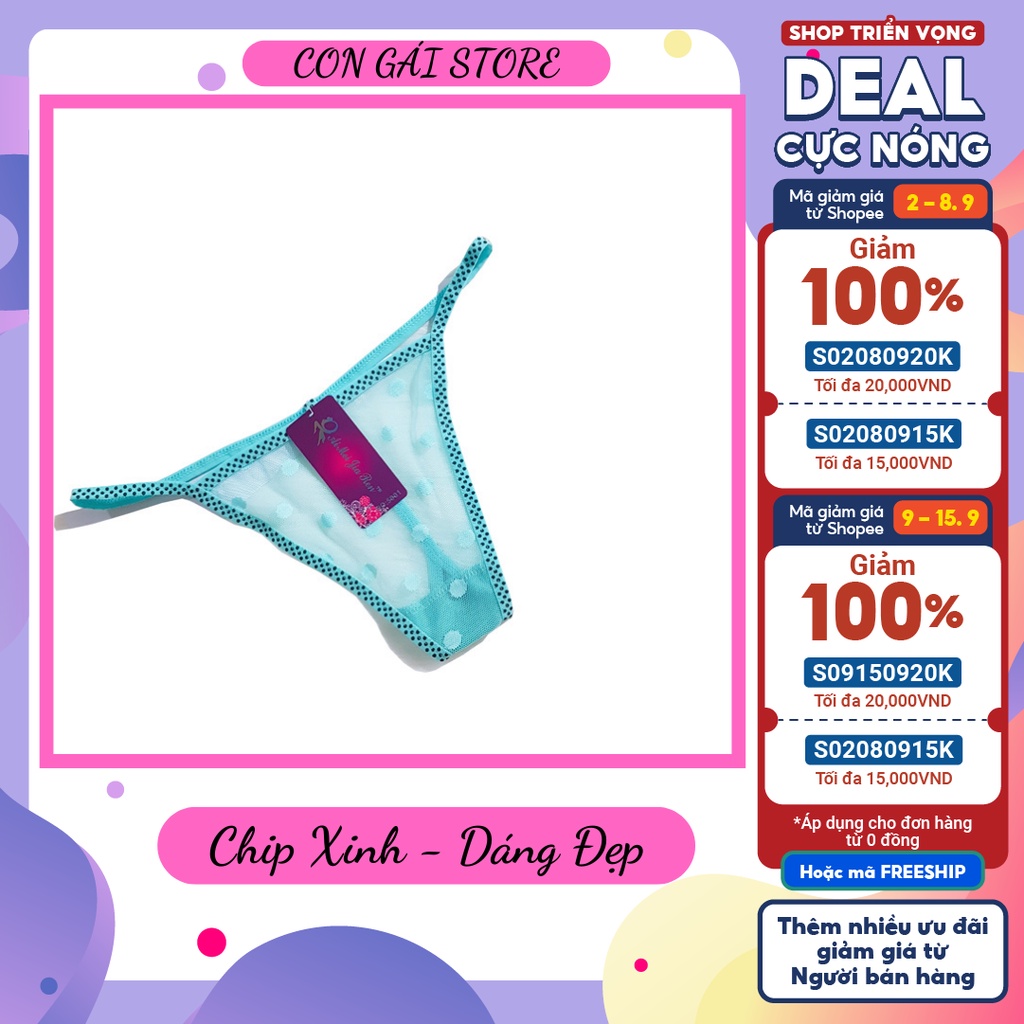 Quần lót lọt khe nữ chữ T sexy quyến rũ siêu mỏng xuyên thấu TL058 – Con Gái Store