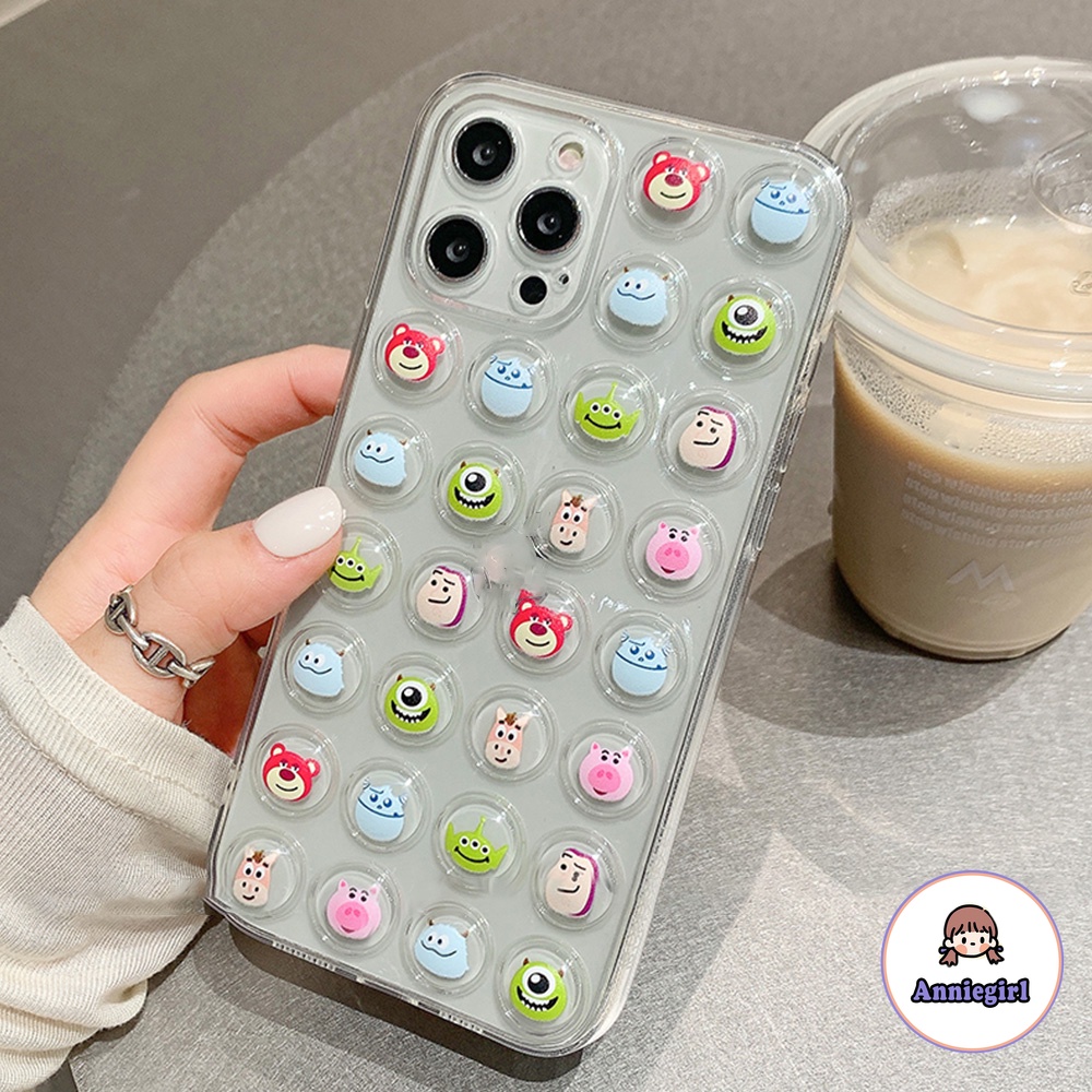 Ốp điện thoại nhựa TPU mềm trong suốt hình Toy Story 3D đáng yêu cho iPhone 14 13 12 11 pro max xr 7 plus