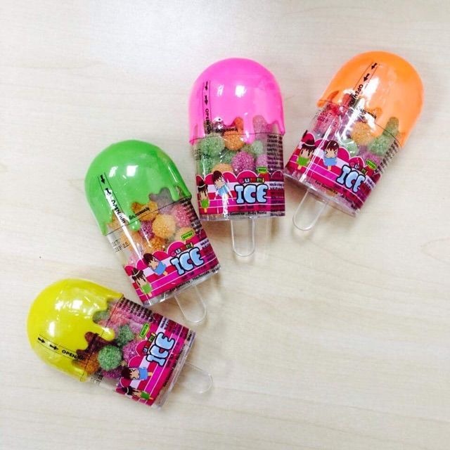 Kẹo Dẻo Gummi Ice Thái Lan Hiệu Roscela Hình Que Kem (Lốc 6 cái)