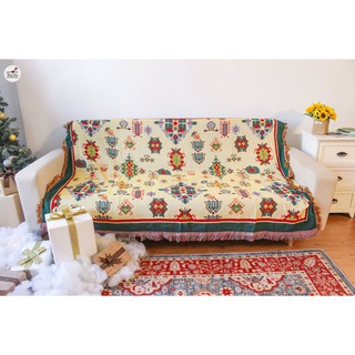 Thảm phủ sofa nhập họa tiết noel dùng cả 2 mặt