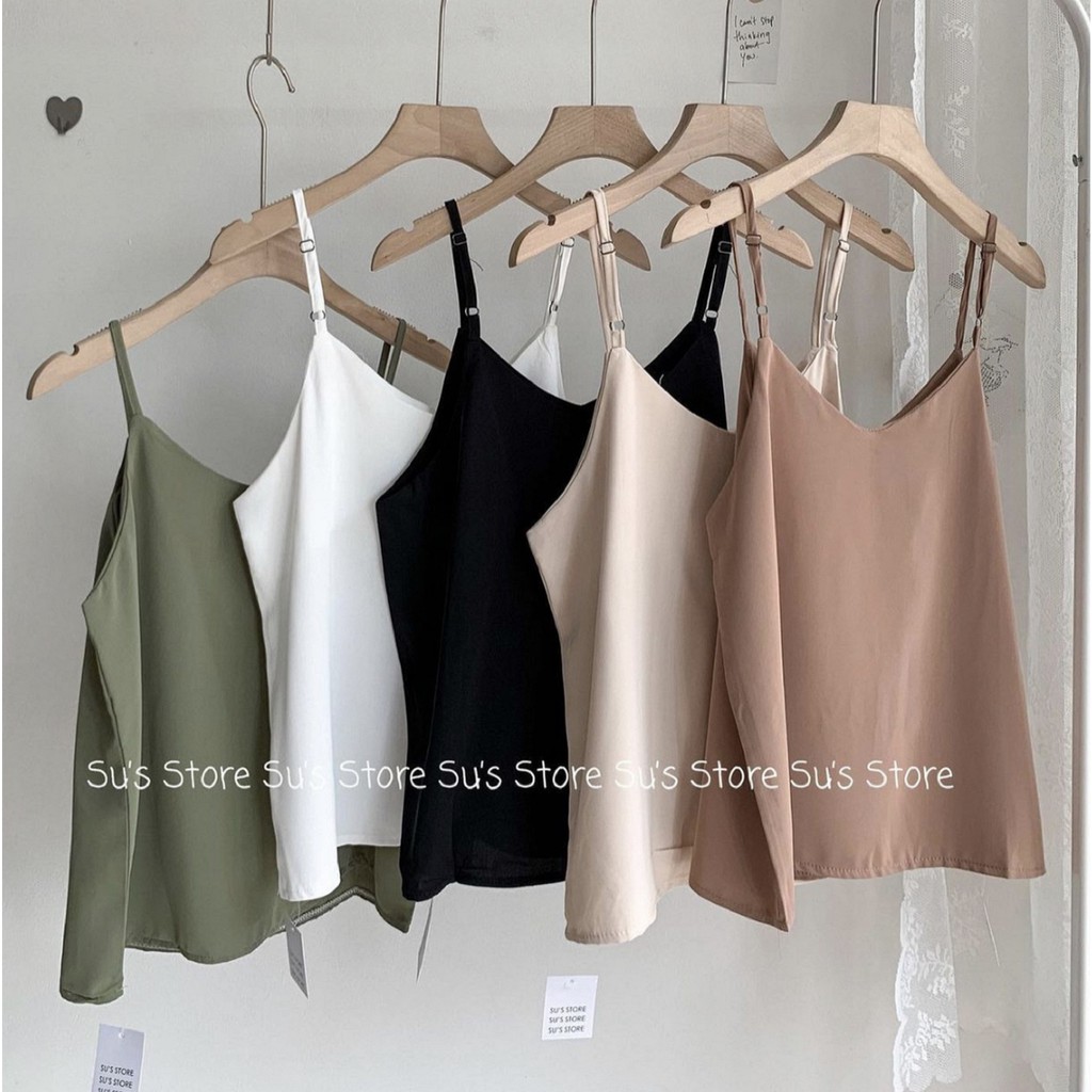 Áo 2 dây voan lụa trơn A1319 SUSTORE