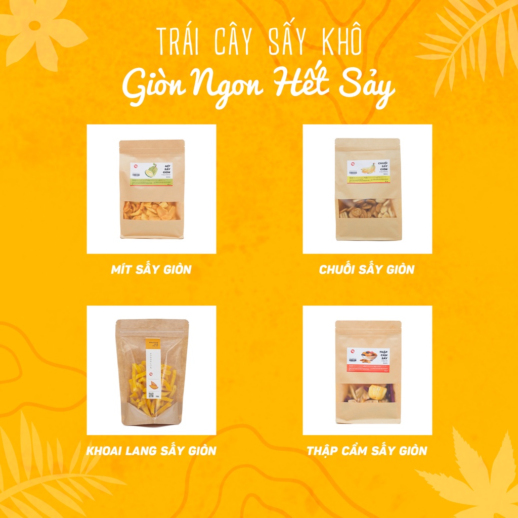 Khoai lang vàng sấy giòn hàng xuất khẩu/ Khoai sấy giòn không đường nguyên vị thơm tự nhiên/ Ăn vặt Hà Nội