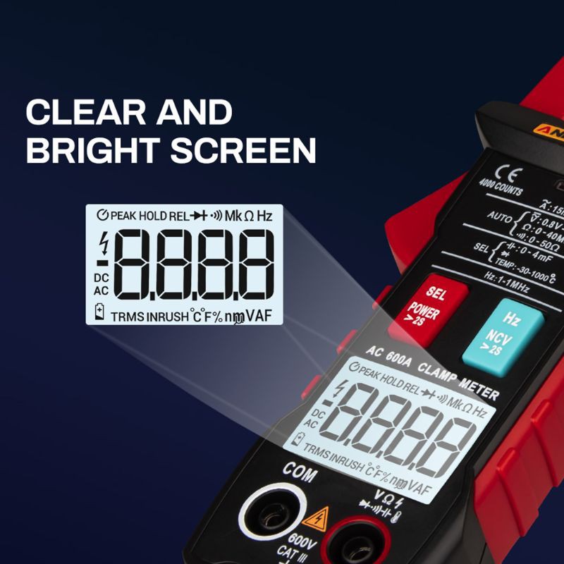 SUN ST205 Digital Clamp Meter Analog Multimeter Current Clamp DC/AC Intelligent AUTO range meter