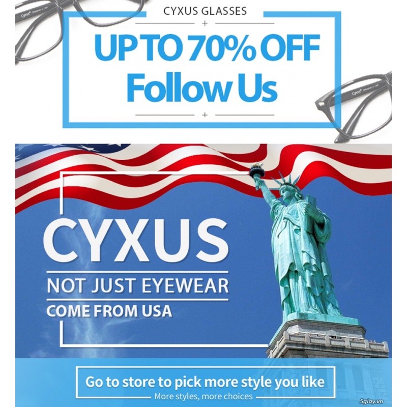 Kính Cyxus USA Unisex  , Kid lọc ánh sáng Xanh điện thoại laptop , tia UV 400 bảo vệ mắt hàng Mỹ gửi về.