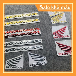 [SALE SỐC] COMBO Cánh chim chữ nổi WINNER TEM DÁN MALAY nhiều màu sắc, chất liệu xi bóng (BAO GIÁ)