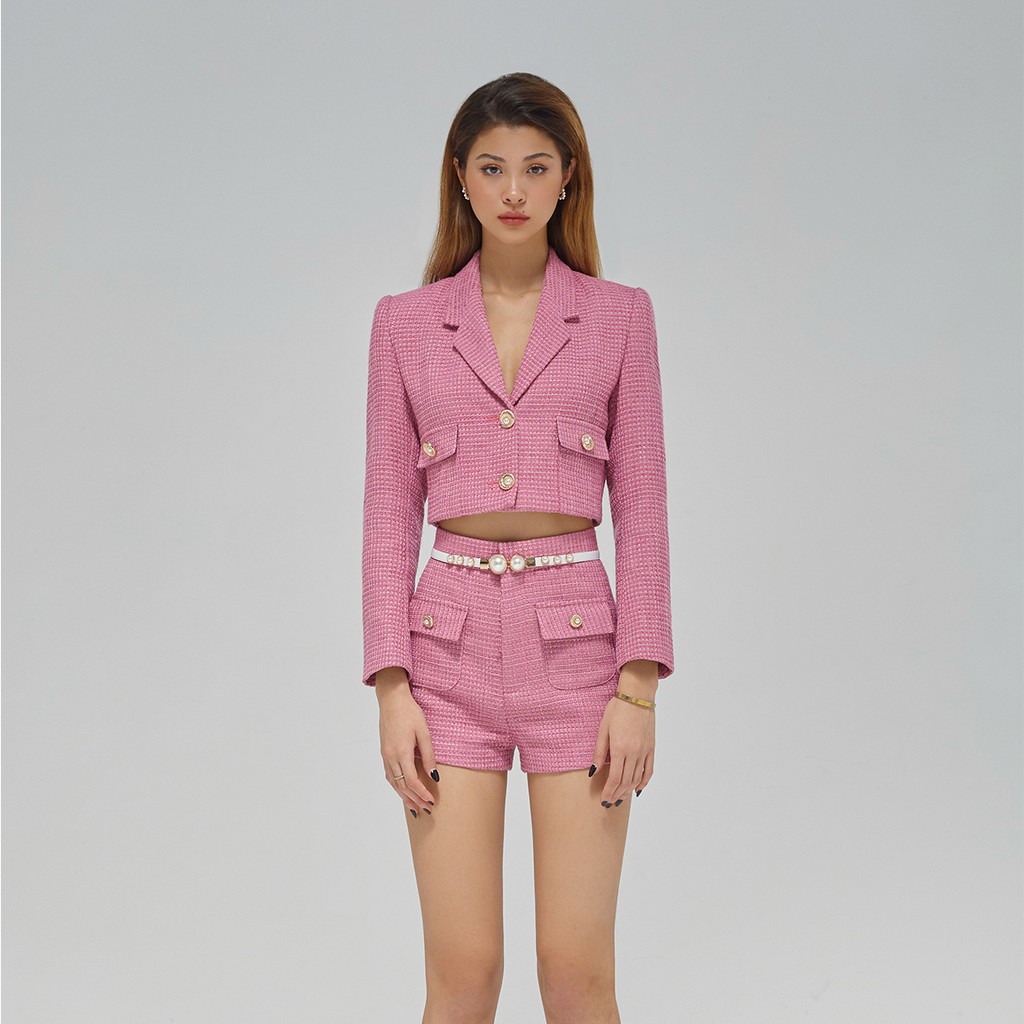 DEAR JOSÉ - Quần short nữ Tweed hồng