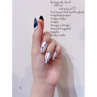 [Có sẵn][Ảnh thật] Nails box NB92 mẫu nails gucci trắng đen