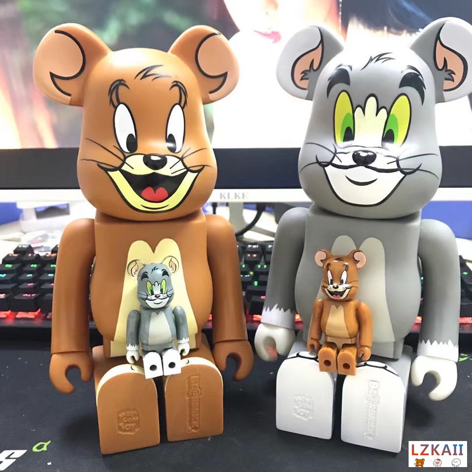 Mô hình nhân vật Bearbrick Tom và Jerry 400% 28 cm / 100% 7cm