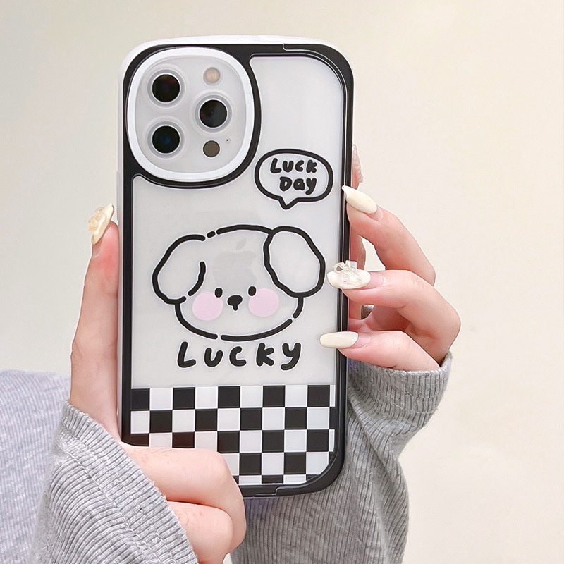 Ốp Điện Thoại Có Giá Đỡ Hình Chú Cún Cho iphone7 / 7plus / 8 / 8plus / xs / 11 / 12 / 13 / 14 / pro / max / plus / promax