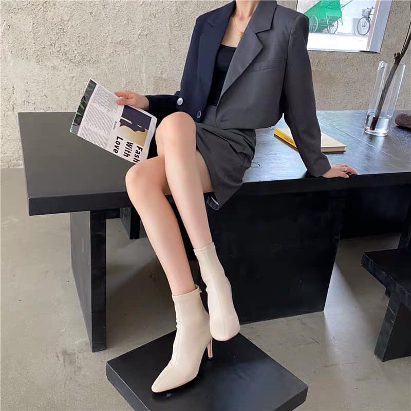 Boot H.I da mềm gót nhọn khóa sau SY3520-1 | BigBuy360 - bigbuy360.vn