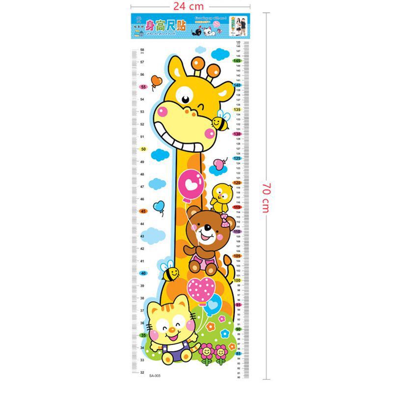 Thước Đo Chiều Cao, Decal Dán Tường Dễ Thương Cho Bé