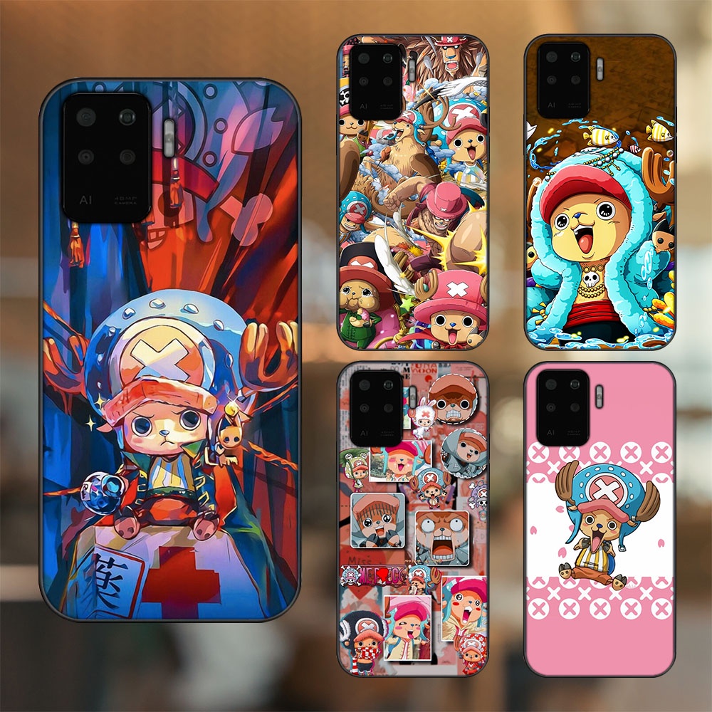 Ốp lưng Oppo A94 viền đen in hình Chopper One Piece Đảo Hải Tặc