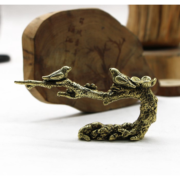 Thác khói trầm hương mini 🎁FREESHIP 🎁 Thác khói bằng đồng hình chú chim trên cành cây