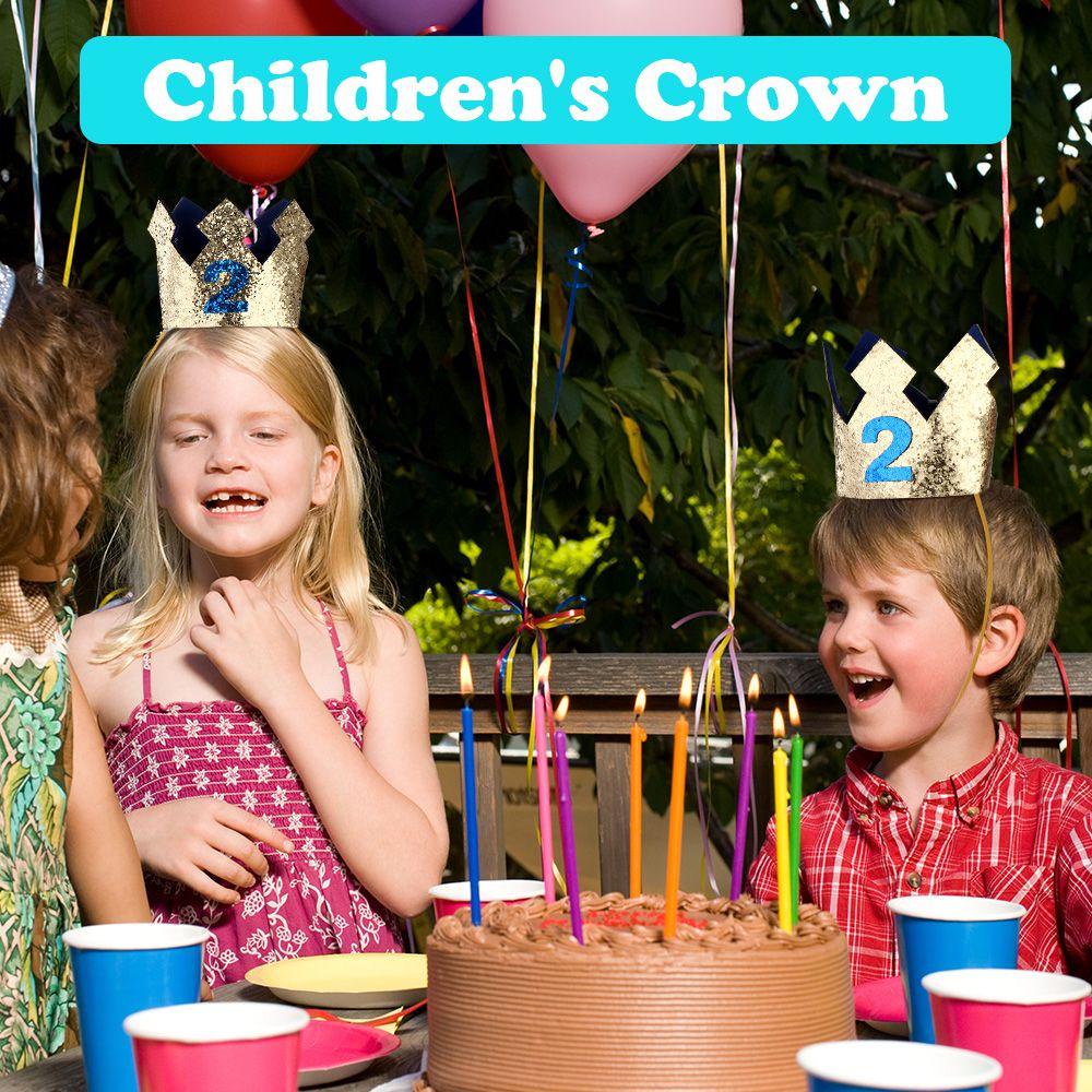 MUVAKO Mũ Nhựa Hình Vương Miện Trang Trí Bánh Sinh Nhật / Lễ Hội Cho Bé
