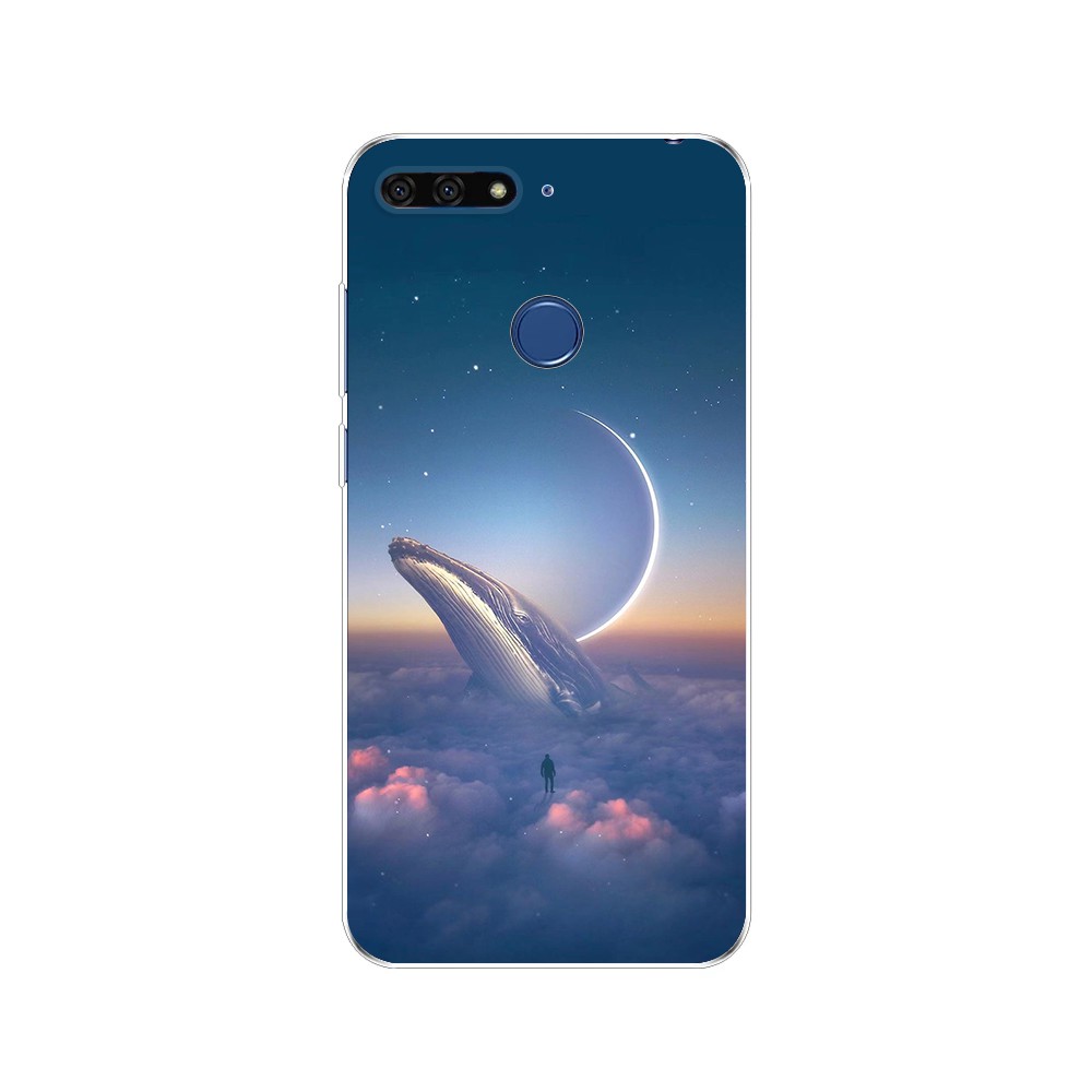 Huawei Nova 2 Lite/Honor 7C/Y7 Prime 2018 5.99" Cover Starry Sky Painted Phone Casing Soft TPU Silicone Case