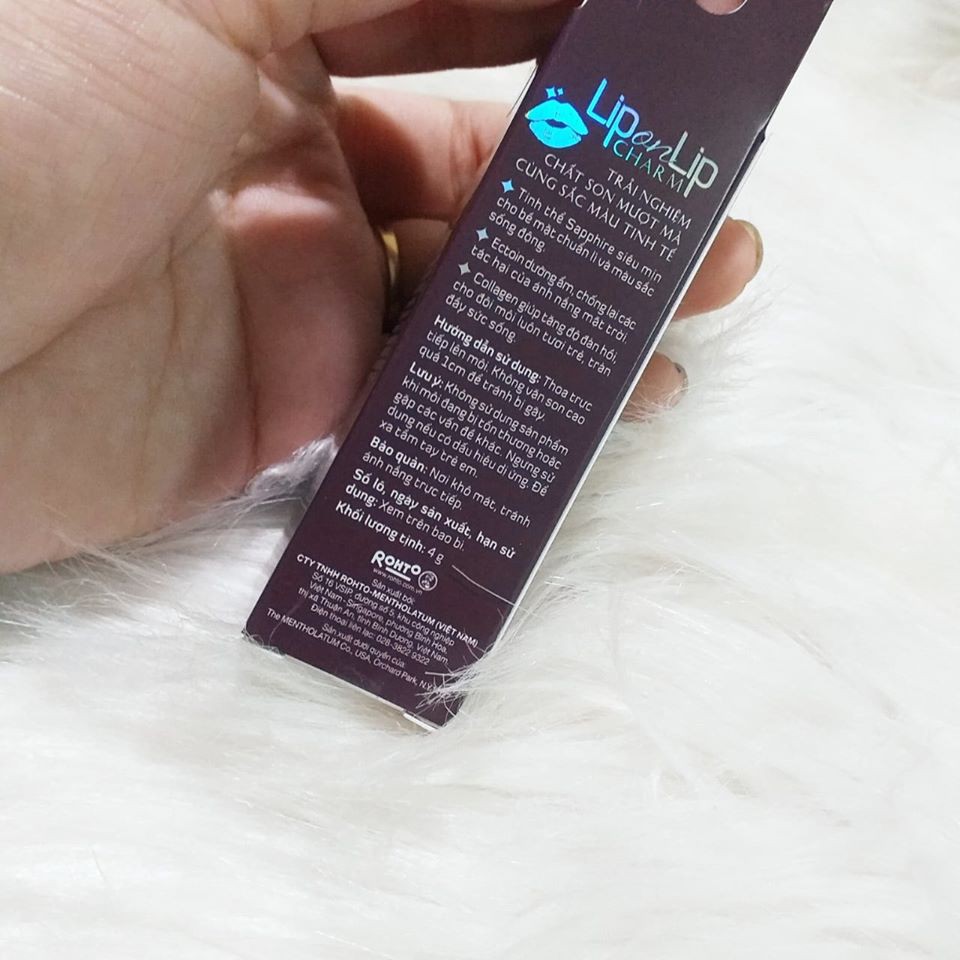 [thanh lý HSD 7/2023] Son Lì Collagen Siêu Mịn Lip On Lip Charm 4g